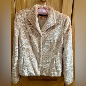 Faux Fur Jacket Petite Small by Valerie Stevens
